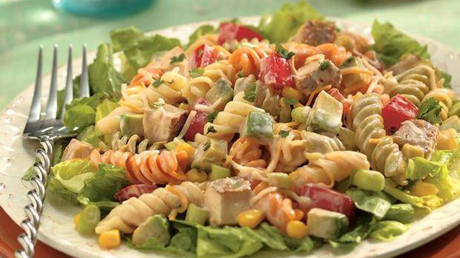 Salade de pâtes au poulet façon Southwestern